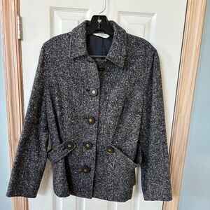 Womans Waist Jacket Liz Claiborne, Black and White , Size 10